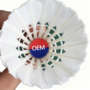 Volant de <span class=keywords><strong>Badminton</strong></span> d'entraînement de compétition professionnelle super durable Double plume d'oie de poisson atterrissage précis véritable navire amiral - Product Image 1