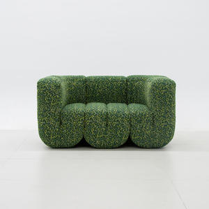 Sofás Esquineros Modernos Verdes para Sala de Estar, Sofás Modulares de 1, 2 y 3 Plazas, Conjuntos de Sofás Seccionales de Tela, Muebles con Color Personalizable - Product Image 1