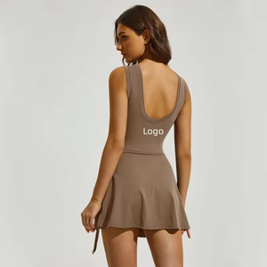 Robe de tennis pour femme avec logo personnalisé XS-3XL, dos en U, élégante, style bandage, pour padel et pickleball, séchage rapide - Product Image 2