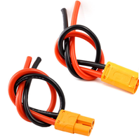 Connecteur banane Amass LCB50 à courant élevé 98A pour batteries au lithium électriques, fil plaqué cuivre