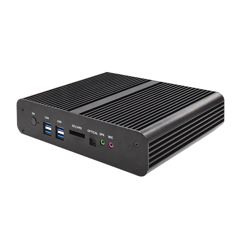 SHARE Custom In Stock Special Low Price PC Mini Computer X86 8GB RAM Linux Fanless Mini PC I3 I5 Without Fan
