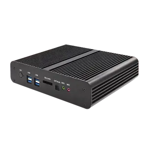 Aandeel Custom In Voorraad Speciale Lage Prijs Pc Mini Computer X86 8Gb Ram Linux Fanless Mini Pc I3 I5 Zonder Ventilator