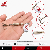 Leurre Cuillère Rotative Métallique Électroplaquée Red Eyeds, Échantillon Gratuit 10 pièces, pour Pêche en Eau Douce, Vente en Gros