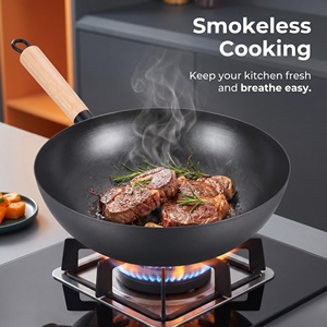 Sartén antiadherente Woks hecha a mano tradicional <span class=keywords><strong>China</strong></span> <span class=keywords><strong>de</strong></span> gran oferta, sartén Wok <span class=keywords><strong>de</strong></span> <span class=keywords><strong>cocina</strong></span> <span class=keywords><strong>de</strong></span> acero al carbono <span class=keywords><strong>de</strong></span> 30cm y 32cm - Product Image 5
