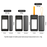 Banco de Energía Solar Portátil de Gran Capacidad de 20000 mAh para iPhone, Cargador para Teléfono con Cable Integrado, Batería Externa de 20000, Personalizable