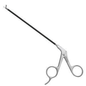 Tijeras Endoscópicas para Frente Daniel, Hoja Recta y Curva de 15 cm, Acero Inoxidable, Instrumento Quirúrgico para Endoscopia - Product Image 4