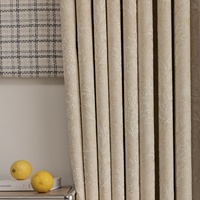 Rideaux de qualité commerciale, jacquard teint en fil à motif feuille, texture épaisse, occultants, pour usine, hôtel, fournisseur en gros sur mesure
