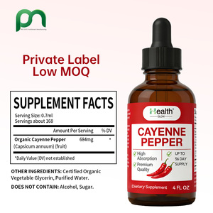 Suplementos Herbales de Marca Privada para la Salud Inmunológica, el Metabolismo y la Función Digestiva, Gotas Líquidas de Tintura de Pimienta de Cayena - Product Image 2