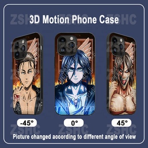 Anime Titan Eren 3D dạng thấu kính điện thoại trường hợp Manga 3D chuyển động điện thoại Bìa sốc bằng chứng 120 thiết kế cho tất cả các loại trường hợp điện thoại - Product Image 2