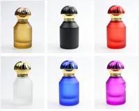 Botol Parfum Silinder Kaca Buram Berwarna 30ml 50ml dengan Tutup Sekrup dan Reed Diffuser, Botol Kosmetik Portabel Berkualitas Tinggi