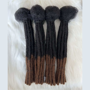 Extensions de dreadlocks <span class=keywords><strong>afro</strong></span> 100 % cheveux humains en promotion # Extensions de cheveux permanentes faites à la main, couleur 1B/30, pour hommes/femmes - Product Image 2