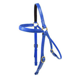 Bridon et harnais en cuir véritable pour cheval, réglables et embossés, équipement équestre - Product Image 5