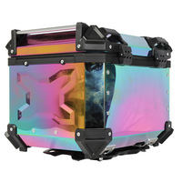 Déstockage Usine BK : Top Case Moto Épais en Titane Coloré 45L/65L/80L, Finition Miroir Électroplaqué en Alliage d'Aluminium
