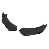 2 Piezas Protector de Parachoques Delantero de 56cm, Izquierdo y Derecho, Divisor de Labio Negro Brillante para Vehículo