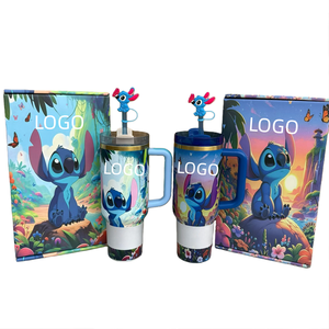 Regalos de San Valentín 2026 al por Mayor, Tazas Personalizadas con Logotipo, Diseño de Oso y Gato de Dibujos Animados, Te Amo, 40oz 24.35oz, <span class=keywords><strong>Doble</strong></span> Pared, Acero Inoxidable Ecológico - Product Image 2