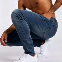 Jean vintage taille mi-haute en denim de haute qualité, coupe slim, personnalisable pour hommes – Collection Rejuvenation
