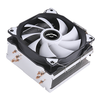 QiuzAim ordinateur de bureau 4 Tubes en cuivre 12 générations CPU dissipateur thermique 12cm ventilateur 1155 température contrôlée refroidi par air 1700 I5 AM4