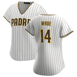 Maillots de baseball San Diego Home Limited 2025 pour femmes grandes tailles, personnalisés, blancs, brodés, logos cousus, respirants - Product Image 5