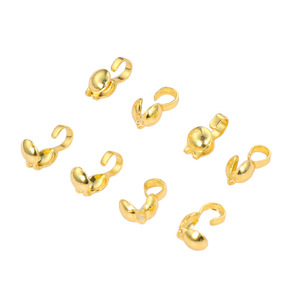 18K Gold Plated Copper 9-Shaped Single Sided Hook Clasp <b>Small</b> DIY Jewelry Findings For Bracelet <b>Necklace</b> Pendant - Product Image 4