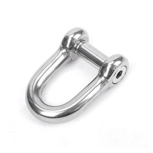 Manille en acier inoxydable de type D, motif hexagonal interne, tête plate en forme de U pour usage maritime - Product Image 1