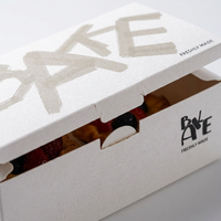 Boîtes à pâtisserie blanches personnalisées, emballages de boulangerie imprimés sur mesure pour gâteaux, desserts, croissants, plats à emporter, qualité alimentaire, vente en gros