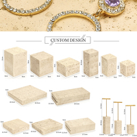 Présentoirs de bijoux en plaques de plâtre Gesso Stone Stand Collier Boucles d'oreilles Détaillants Comptoir Armoire en verre Présentoir de magasin de bijoux
