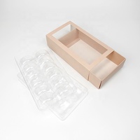Boîte d'emballage personnalisée pour 12 macarons, boîte à biscuits en papier, boîte de présentation pour desserts, boîte à baklava avec fenêtre