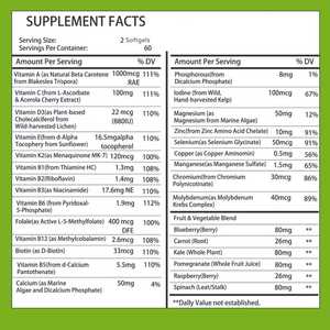 Cápsulas Blandas de Multivitaminas y Minerales OEM ODM con Vitamina, Calcio e Ioduro para Apoyar la Energía, la Inmunidad, la Función Muscular, la Salud Ósea y Cardíaca - Product Image 2