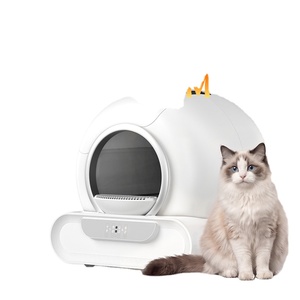 Automatic Smart Cat Litter <b>Box</b> Round <b>Plastic</b> 100L Capacity With Automatic Cleaning Feature For Cats - Product Image 1