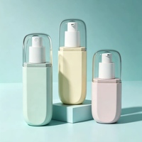 Flacon cosmétique PET en stock 60ml 80ml 100ml vide avec pulvérisateur fin, pompe à pression pour sérum et lotion, emballage imprimé UV pour shampoing