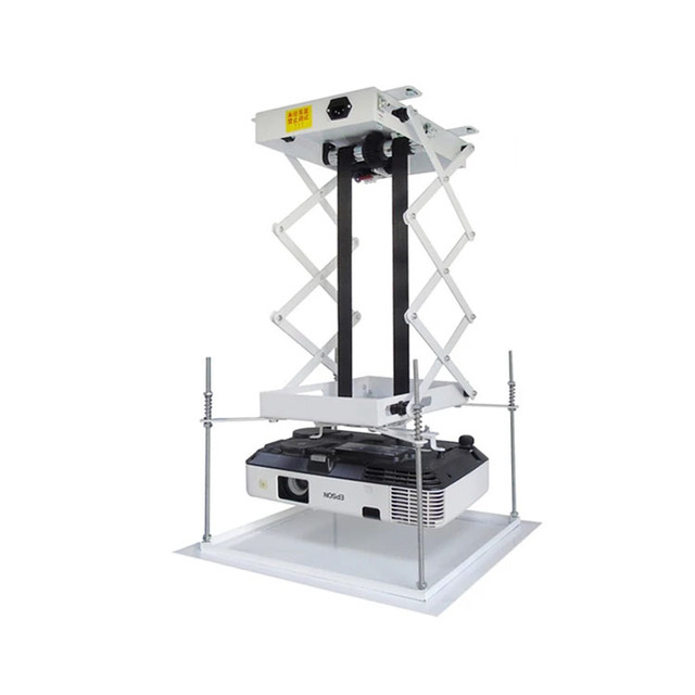 80CM Telescopic Projector Bracket Motorized Electric Lift Scissors camera Projector Ceiling Mount Lift With Remote control