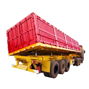 Low Price Wholesale Bulk Cargo Grain Wheat Corn Rice Transport Side Dump Semi Trailer