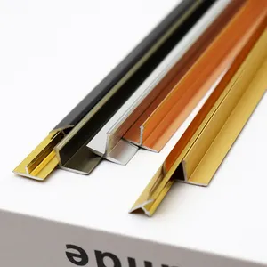 Pabrik mudah menginstal aluminium dekoratif T Bar profil untuk Edging penutup