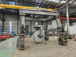 Grúa Pórtico sobre Neumáticos de Alta Movilidad para Manipulación de Bobinas de Acero de 10 y 20 Toneladas con Gancho en C - Product Image 4