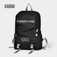 Sac à dos d'ordinateur portable décontracté avec logo personnalisé, imperméable et léger, pour l'école, les voyages et l'usage quotidien