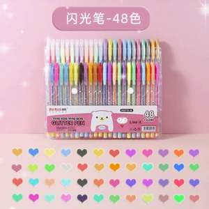 ชุดปากกาเจล 48 สี เป็นมิตรกับสิ่งแวดล้อม กลิตเตอร์นีออน สีสันสดใส ใช้งานง่าย เหมาะสำหรับเป็นของขวัญวันเกิด ของขวัญวันหยุด - Product Image 1