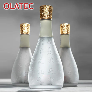 Bouteille en verre givré de luxe personnalisée OLATEC pour Baijiu et bouteille de vin clair haut de gamme pour vin blanc - Product Image 2
