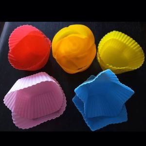 <b>Silicone</b> Muffin Cupcake Baking Cups Disposable Eco Friendly <b>Moulds</b> for Cakes Muffins Cupcakes and Desserts Food Grade Kitchen - Product Image 4