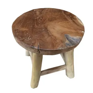 Beautiful Hand-made rustic stool/hardwood Wooden Milking /Shabby Chic sturdy