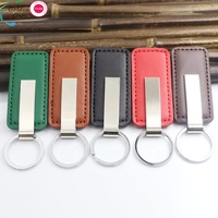 Nouveau design personnalisé en cuir de vachette de luxe vintage à la mode porte-clés en cuir véritable avec logo de voiture gaufré personnalisé pour cadeau promotionnel