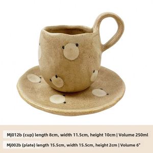 ชุดแก้วกาแฟเซรามิกและจานรองลายจุดย้อนยุคพร้อมลวดลายการ์ตูนสร้างสรรค์จาก Meijiahui ที่เป็นมิตรกับสิ่งแวดล้อม - Product Image 6