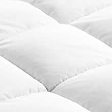 Hotel Mattress Bed <strong>Topper</strong> Extra <strong>Thick</strong> Pillow Top 3 Inch Mattress <strong>Topper</strong> King Size for Firm Mattress - Product Image 3
