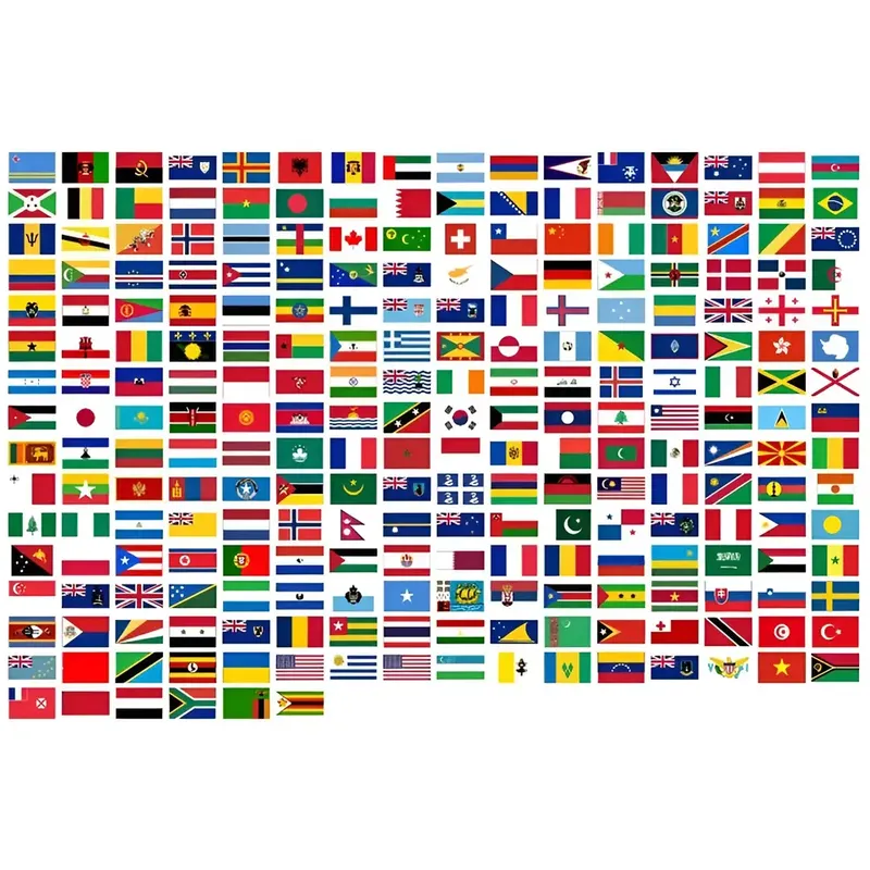 Eco Friendly International World Bunting Flags