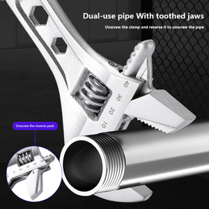 10-Zoll Multifunktionaler Verstellbarer Schraubenschlüssel mit Ratschenfunktion, Cr-V-Stahl <span class=keywords><strong>f</strong></span>ür Sanitär- und Autoreparaturen - Product Image 3