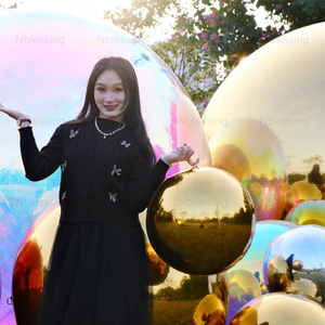 <b>Customized</b> Different Size Decorative Inflatable Mirror Ball Event Pool Floating Chrome Shiny <b>Customized</b> Inflatable Mirror Ball C - Product Image 4