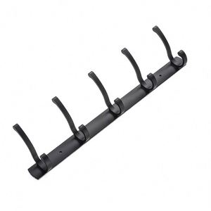 WEKIS Aluminum Alloy Brushed Contemporary Design Eco-Friendly Multifunction Self-Adhesive Wall Mounted 5 <b>Hooks</b> <b>Kitchen</b> Bathroom - Product Image 2