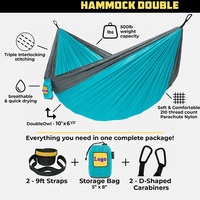 Abnehmbare Nylon-Camping-Hängematte, Ultra-Portabel Wetterfeste Hängematte mit Baumgurten
