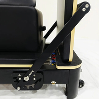 Studio Yoga profesional menggunakan renovasi Aluminium lipat hitam isi ulang latihan bodi kasur inti lipat portabel Reformer Pilates rumah