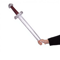 Espada y Escudo Estilo Vikingo Medieval de Élite, Arma de Cosplay, Espada de Juguete de Espuma PU para Eventos de Halloween, Sesiones de Fotos, Segura y Realista