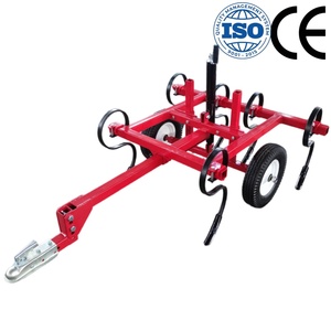 Cultivateur tracté résistant à la rouille avec roues pneumatiques et attelage à boule, équipement de désherbage et de travail du sol haute performance - Product Image 1
